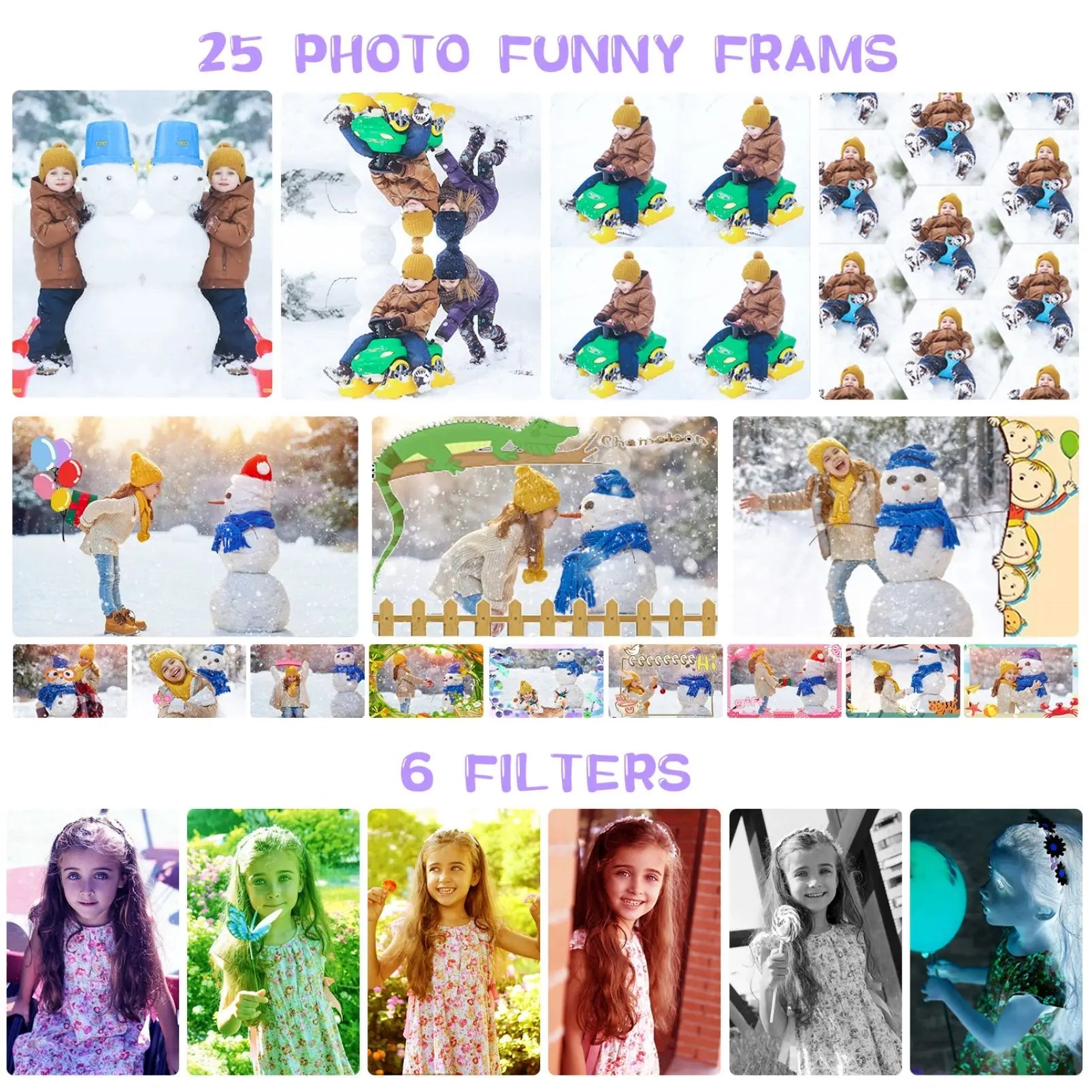 ARNSSIEN kids digital camera with 180° flip lens, 2.4-inch LCD, and protective silicone case